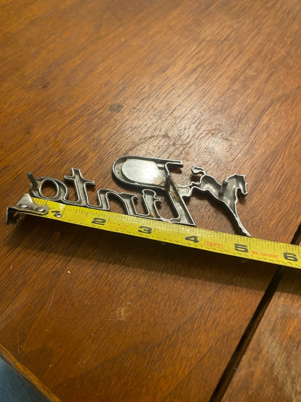 vintage Ford Pinto car emblem script badge
OEM part D12B-16B114-AD - Picture 3 of 3